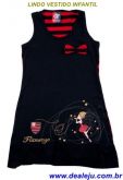 Vestido Infantil Flamengo - Tam: G (08-10 anos)