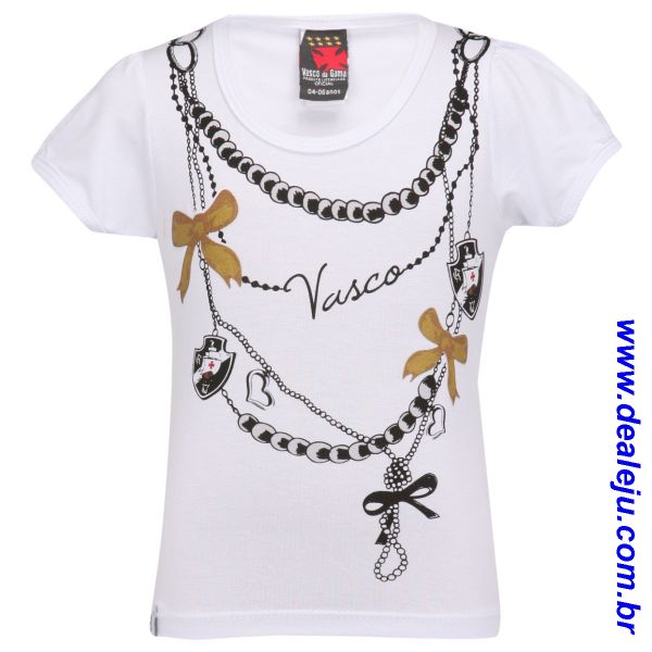 Camiseta Vasco Polly Infantil - Tam: P (04-06 anos)