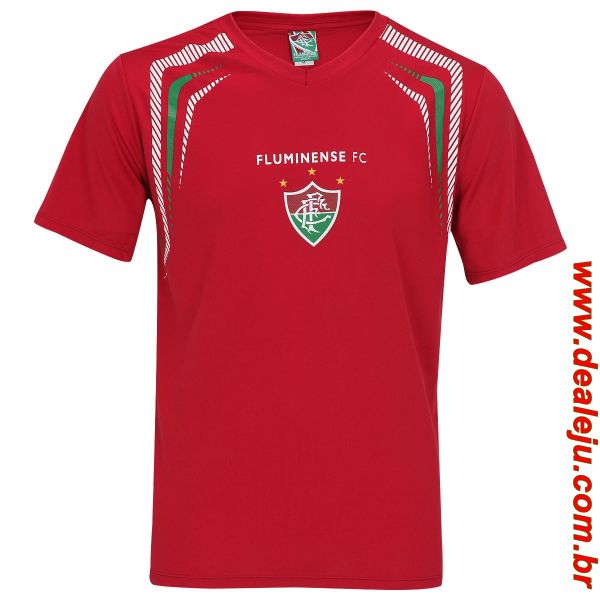 Camiseta Masculina Fluminense Fusion Gola V - Tam: M