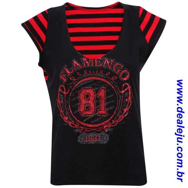 Camisa Flamengo Navy Bata Feminina - Tam: GG