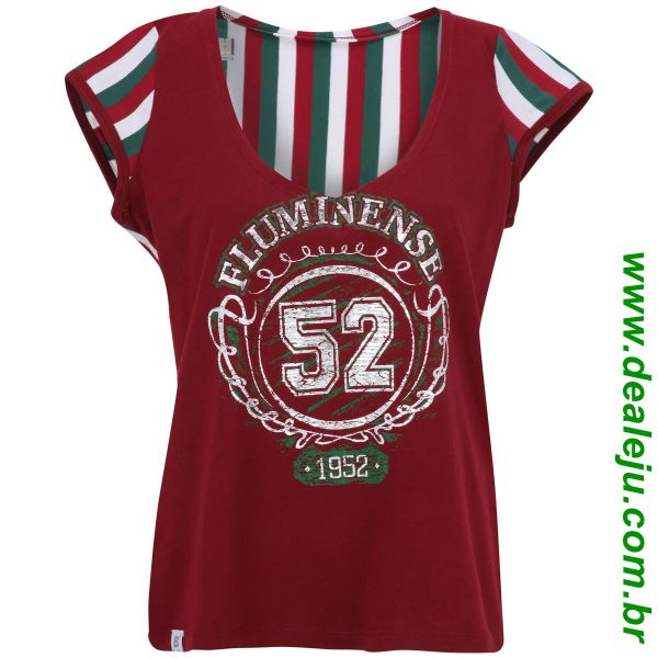 Camiseta Feminina Fluminense Bata -tam: G