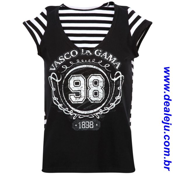 Camiseta FEMININA Vasco Bata - tam: M